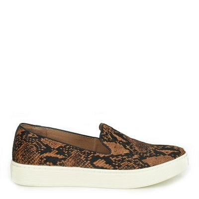 Somers Slip On shown in Cognac Snake (Animal Print)